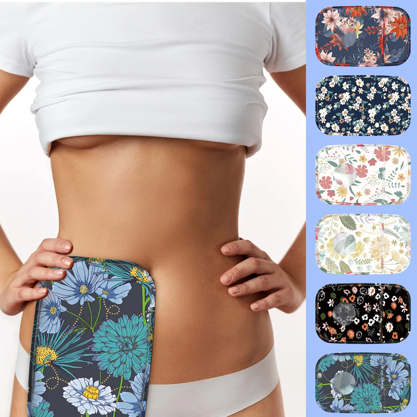 6 Pieces Ostomy Bag Covers Waterproof Ostomy Shower Cover Stretchy Lightweight Colostomy Bags Covers Shower Ostomy Wraps with Opening for Women Men Ileostomy Care Protector Odor Reducing Supplies
