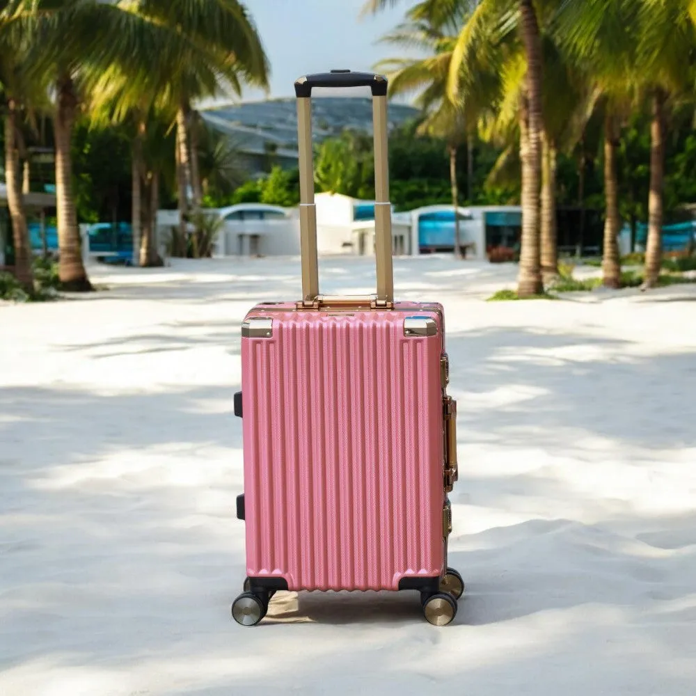 Corner Guard Aluminum Luggage | TSA-Approved Locks, Durable & Stylish Travel Companion | 3 Pcs Set 20" 24" 28" Inches