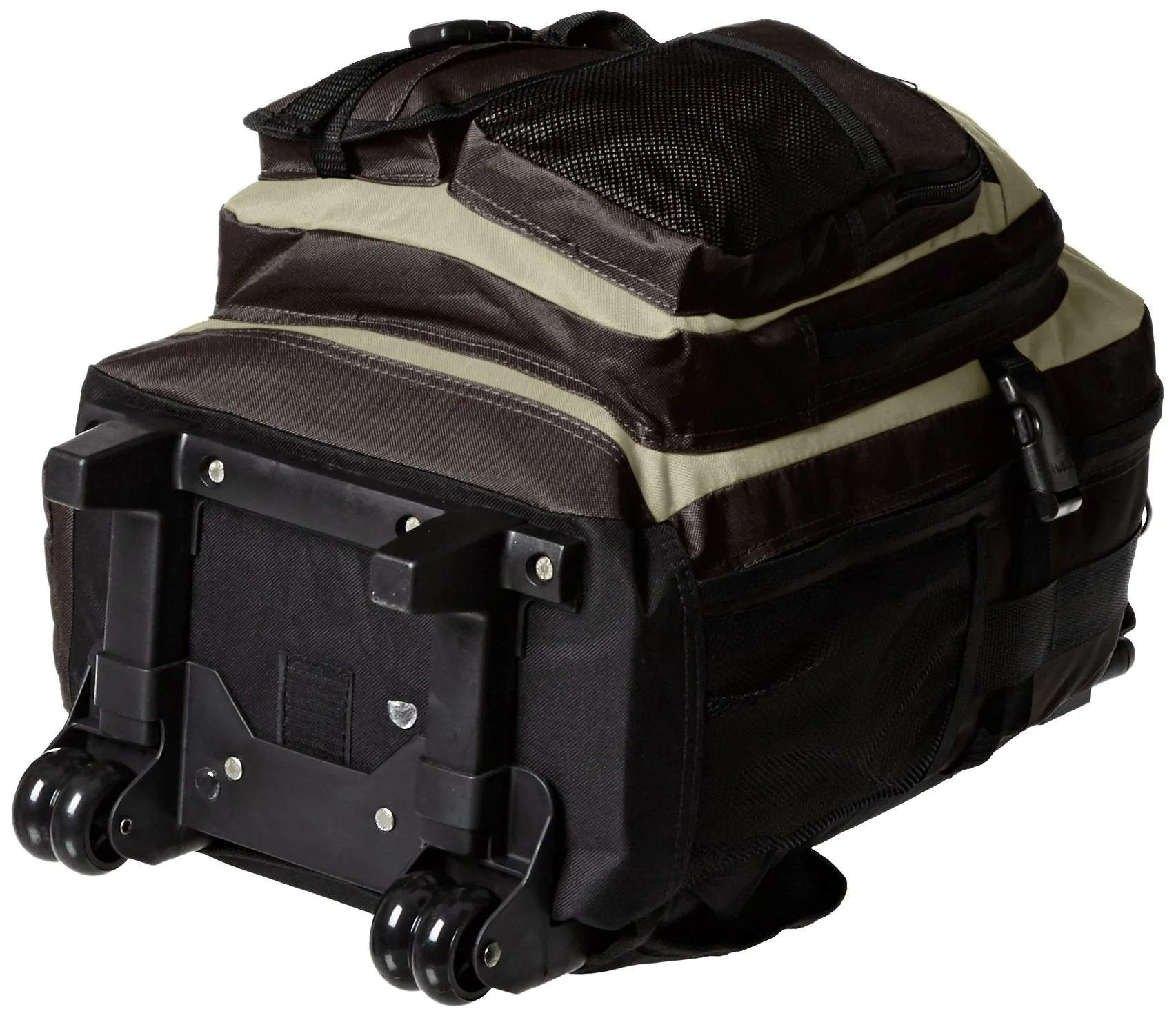 Everest Deluxe Wheeled Backpack, Khaki, One Size